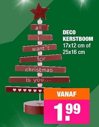 Aanbiedingen Deco kerstboom - Huismerk - Big Bazar - Geldig van 30/11/2015 tot 13/12/2015 bij Big Bazar