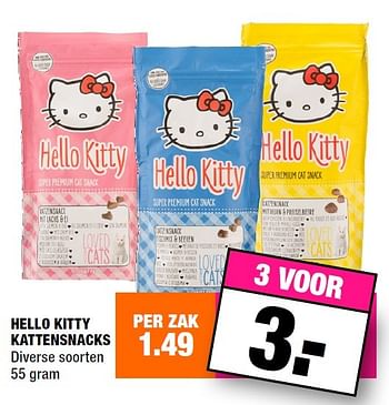 Aanbiedingen Hello kitty kattensnacks - Hello kitty - Geldig van 30/11/2015 tot 13/12/2015 bij Big Bazar