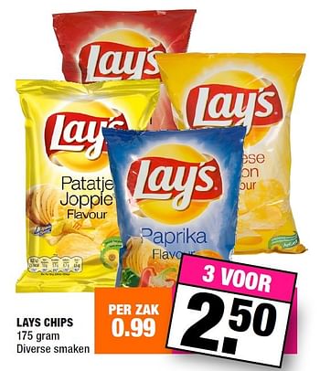 Aanbiedingen Lays chips - Lay's - Geldig van 30/11/2015 tot 13/12/2015 bij Big Bazar