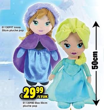 Aanbiedingen Elsa 50cm pluche pop - Disney  Frozen - Geldig van 05/12/2015 tot 13/12/2015 bij ToyChamp