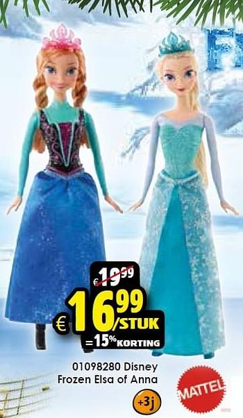Aanbiedingen Disney frozen elsa of anna - Disney  Frozen - Geldig van 05/12/2015 tot 13/12/2015 bij ToyChamp