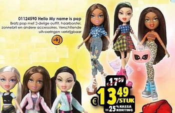 Aanbiedingen Hello my name is pop - Bratz - Geldig van 05/12/2015 tot 13/12/2015 bij ToyChamp