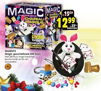 Aanbiedingen Magic goochelhoed 200 trucs - Huismerk - Toychamp - Geldig van 05/12/2015 tot 13/12/2015 bij ToyChamp