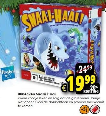 Aanbiedingen Snaai haai - Hasbro - Geldig van 05/12/2015 tot 13/12/2015 bij ToyChamp