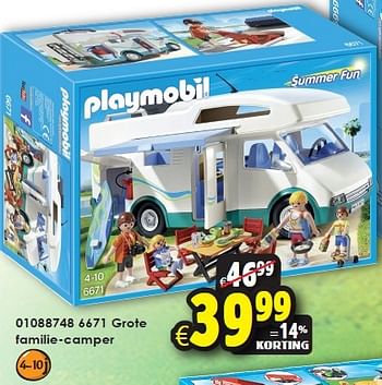 Aanbiedingen 6671 grote familie-campe - Playmobil - Geldig van 05/12/2015 tot 13/12/2015 bij ToyChamp