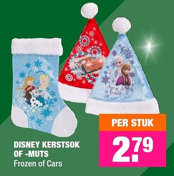 Aanbiedingen Disney kerstsok of muts frozen of cars - Disney - Geldig van 30/11/2015 tot 13/12/2015 bij Big Bazar