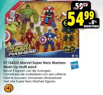 Aanbiedingen Marvel super hero mashers mash up multi pack - Hasbro - Geldig van 12/12/2015 tot 03/01/2016 bij ToyChamp