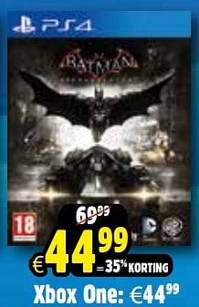 Aanbiedingen Batman arkham knight xbox one - Warner Brothers Interactive Entertainment - Geldig van 12/12/2015 tot 03/01/2016 bij ToyChamp
