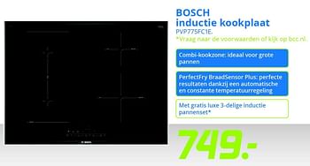 Aanbiedingen Bosch inductie kookplaat pvp775fc1e - Bosch - Geldig van 05/12/2015 tot 31/12/2015 bij BCC