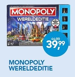 Aanbiedingen Monopoly wereldeditie - Hasbro - Geldig van 01/12/2015 tot 03/01/2016 bij Coolblue