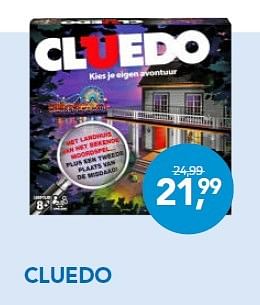 Aanbiedingen Cluedo - Hasbro - Geldig van 01/12/2015 tot 03/01/2016 bij Coolblue