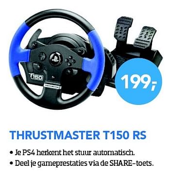 Aanbiedingen Thrustmaster t150 rs - Thrustmaster - Geldig van 01/12/2015 tot 03/01/2016 bij Coolblue