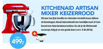 Aanbiedingen Kitchenaid artisan mixer keizerrood - Kitchenaid - Geldig van 01/12/2015 tot 03/01/2016 bij Coolblue