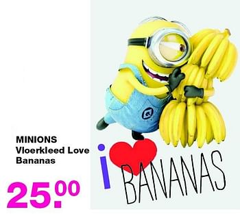 Aanbiedingen Minions vloerkleed love bananas - Minions - Geldig van 29/11/2015 tot 31/01/2016 bij Baby & Tiener Megastore