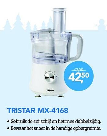 Aanbiedingen Tristar mx-4168 - Tristar - Geldig van 01/12/2015 tot 03/01/2016 bij Coolblue