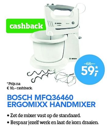 Aanbiedingen Bosch mfq36460 ergomixx handmixer - Bosch - Geldig van 01/12/2015 tot 03/01/2016 bij Coolblue