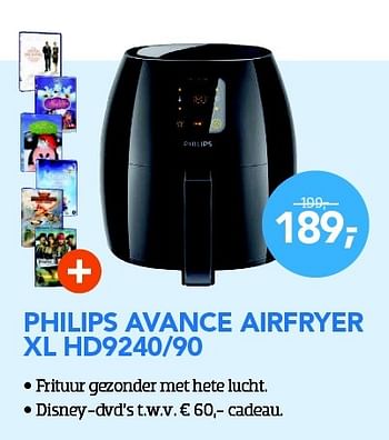 Aanbiedingen Philips avance airfryer xl hd9240-90 - Philips - Geldig van 01/12/2015 tot 03/01/2016 bij Coolblue