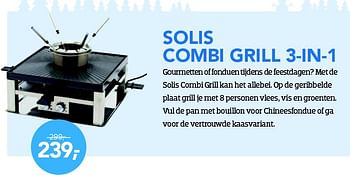Aanbiedingen Solis combi grill 3-in-1 - Solis - Geldig van 01/12/2015 tot 03/01/2016 bij Coolblue