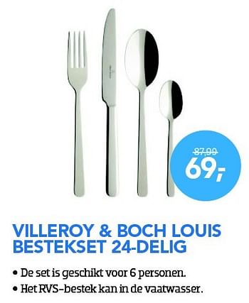 Aanbiedingen Villeroy + boch louis bestekset 24-delig - Villeroy &amp; boch - Geldig van 01/12/2015 tot 03/01/2016 bij Coolblue