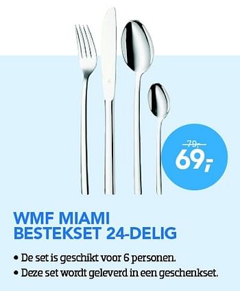 Aanbiedingen Wmf miami bestekset 24-delig - WMF - Geldig van 01/12/2015 tot 03/01/2016 bij Coolblue
