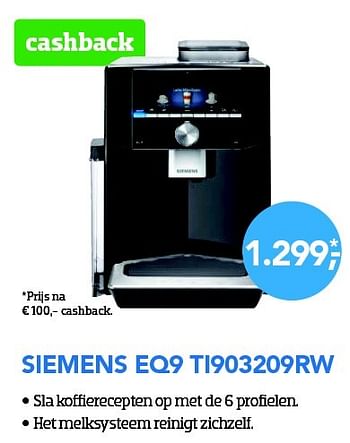 Aanbiedingen Siemens eq9 ti903209rw - Siemens - Geldig van 01/12/2015 tot 03/01/2016 bij Coolblue