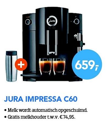 Aanbiedingen Jura impressa c60 - Jura - Geldig van 01/12/2015 tot 03/01/2016 bij Coolblue