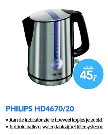 Aanbiedingen Philips hd4670-20 waterkoker - Philips - Geldig van 01/12/2015 tot 03/01/2016 bij Coolblue
