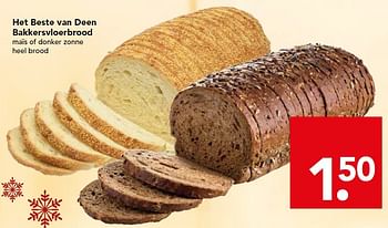 Aanbiedingen Het beste van deen bakkersvloerbrood - Huismerk deen supermarkt - Geldig van 13/12/2015 tot 19/12/2015 bij Deen Supermarkten