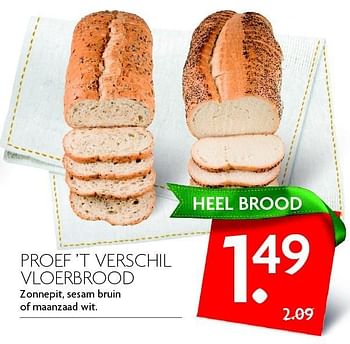 Aanbiedingen Proef `t verschil vloerbrood - Huismerk - Deka Markt - Geldig van 13/12/2015 tot 19/12/2015 bij Deka Markt