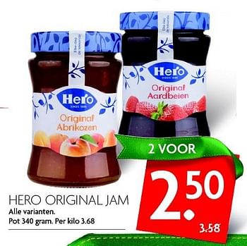 Aanbiedingen Hero original jam - Hero - Geldig van 13/12/2015 tot 19/12/2015 bij Deka Markt