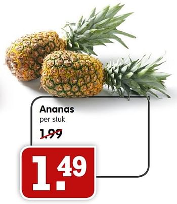 Aanbiedingen Ananas - Huismerk - Em-té - Geldig van 13/12/2015 tot 19/12/2015 bij Em-té