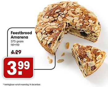 Aanbiedingen Feestbrood amarena - Huismerk - Em-té - Geldig van 13/12/2015 tot 19/12/2015 bij Em-té