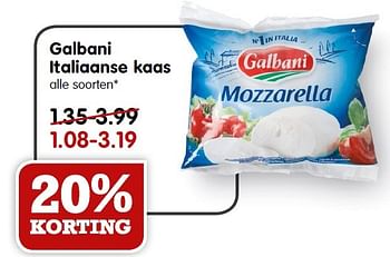 Aanbiedingen Galbani italiaanse kaas - Galbani - Geldig van 13/12/2015 tot 19/12/2015 bij Em-té