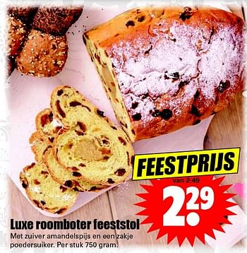 Aanbiedingen Luxe roomboter feeststol - Huismerk - Dirk - Geldig van 13/12/2015 tot 19/12/2015 bij Lekker Doen