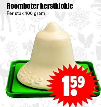 Aanbiedingen Roomboter kerstklokje - Huismerk - Dirk - Geldig van 13/12/2015 tot 19/12/2015 bij Lekker Doen