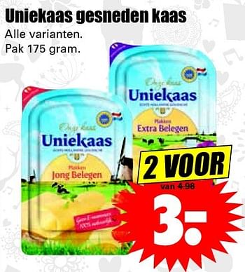 Aanbiedingen Uniekaas gesneden kaas - Uniekaas - Geldig van 13/12/2015 tot 19/12/2015 bij Lekker Doen