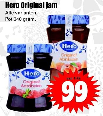 Aanbiedingen Hero original jam - Hero - Geldig van 13/12/2015 tot 19/12/2015 bij Lekker Doen