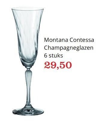 Aanbiedingen Montana contessa champagneglazen - Montana - Geldig van 07/12/2015 tot 23/12/2015 bij Bol