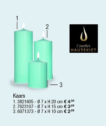 Aanbiedingen Kaars - Hautekiet - Geldig van 15/12/2015 tot 12/01/2016 bij Supra Bazar