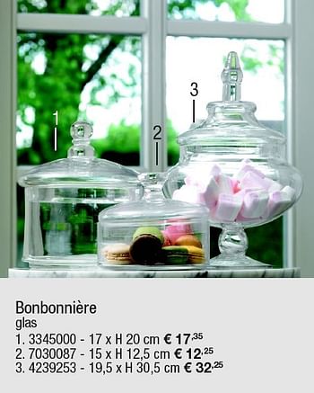 Aanbiedingen Bonbonnière glas - Huismerk - Supra Bazar - Geldig van 15/12/2015 tot 12/01/2016 bij Supra Bazar