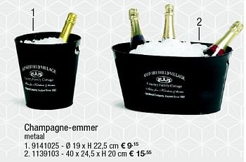 Aanbiedingen Champagne-emmer metaal - Huismerk - Supra Bazar - Geldig van 15/12/2015 tot 12/01/2016 bij Supra Bazar