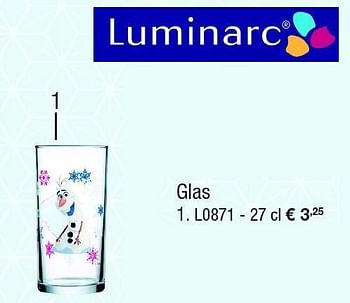 Aanbiedingen Glas - Luminarc - Geldig van 15/12/2015 tot 12/01/2016 bij Supra Bazar