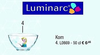 Aanbiedingen Kom - Luminarc - Geldig van 15/12/2015 tot 12/01/2016 bij Supra Bazar