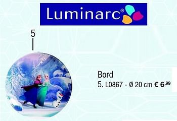 Aanbiedingen Bord - Luminarc - Geldig van 15/12/2015 tot 12/01/2016 bij Supra Bazar