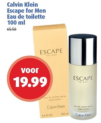Aanbiedingen Calvin klein escape for men eau de toilette - Calvin Klein - Geldig van 07/12/2015 tot 20/12/2015 bij Uw eigen drogist