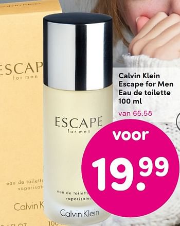 Aanbiedingen Calvin klein escape for men eau de toilette - Calvin Klein - Geldig van 07/12/2015 tot 20/12/2015 bij da
