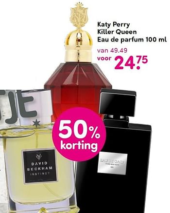 Aanbiedingen Katy perry killer queen eau de parfum - Katy Perry - Geldig van 07/12/2015 tot 20/12/2015 bij da