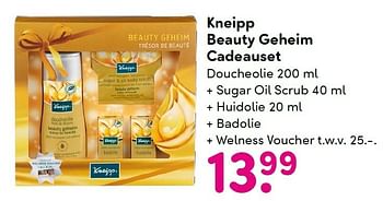 Aanbiedingen Kneipp beauty geheim cadeauset - Kneipp - Geldig van 07/12/2015 tot 20/12/2015 bij da