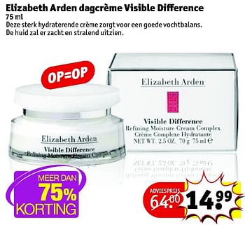 Aanbiedingen Elizabeth arden dagcrème visible difference - Elizabeth Arden - Geldig van 08/12/2015 tot 20/12/2015 bij Kruidvat