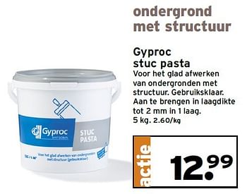 Aanbiedingen Gyproc stuc pasta - Gyproc - Geldig van 14/12/2015 tot 20/12/2015 bij Gamma